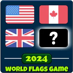 Скачать взломанную World Flags Quiz Game (Ворлд Флагс Квиз Гейм)  [МОД Бесконечные монеты] - последняя версия apk на Андроид