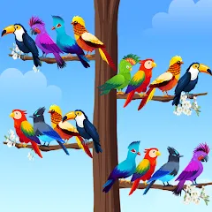 Скачать взломанную Bird Sort - Color Puzzle  [МОД Mega Pack] - последняя версия apk на Андроид