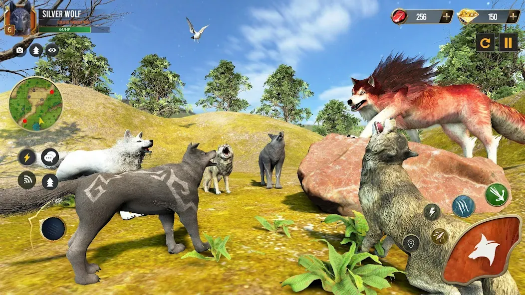 Wild Wolf Simulator Wolf Games  [МОД Много денег] Screenshot 1