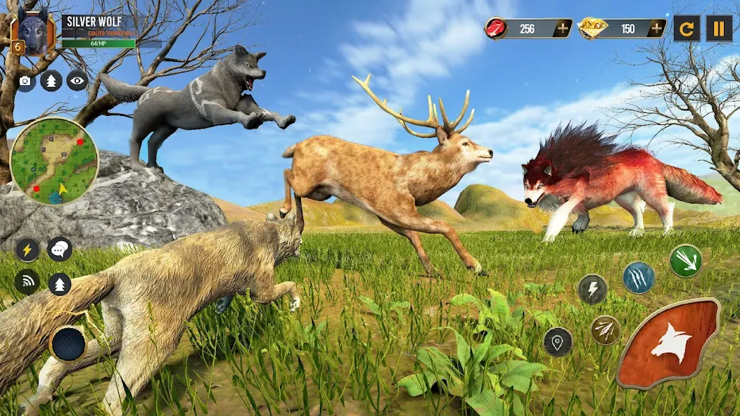 Wild Wolf Simulator Wolf Games  [МОД Много денег] Screenshot 2