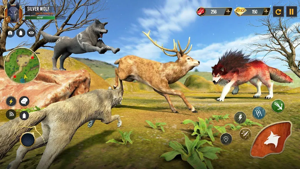 Wild Wolf Simulator Wolf Games  [МОД Много денег] Screenshot 5