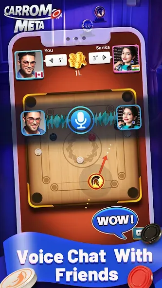 Carrom Meta-Board Disc Game (Карром Мета)  [МОД Menu] Screenshot 3