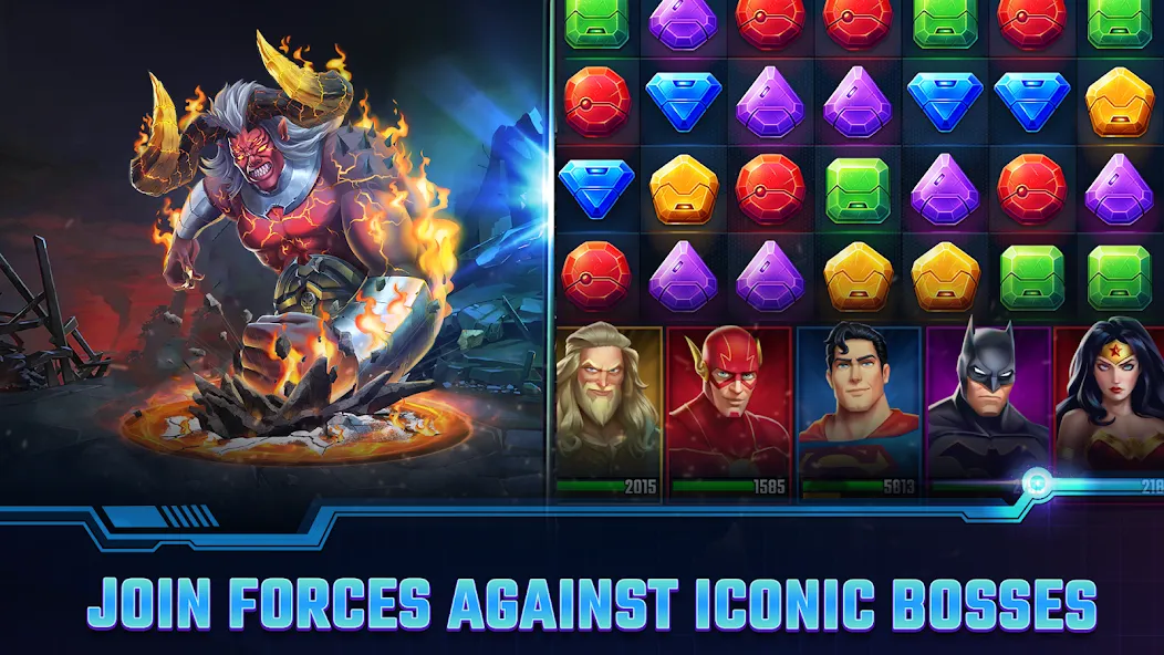 DC Heroes & Villains: Match 3  [МОД Unlimited Money] Screenshot 4