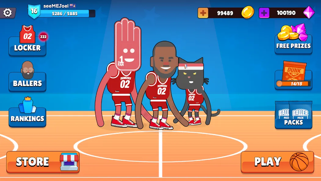Dunkers 2 (Данкерс 2)  [МОД Бесконечные монеты] Screenshot 1