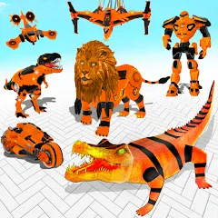 Взлом Robot Game Transform Crocodile  [МОД Menu] - последняя версия apk на Андроид