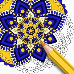 Скачать взломанную Mandala Coloring Book Game (Мандала Книга раскрасок  Игра)  [МОД Бесконечные деньги] - последняя версия apk на Андроид